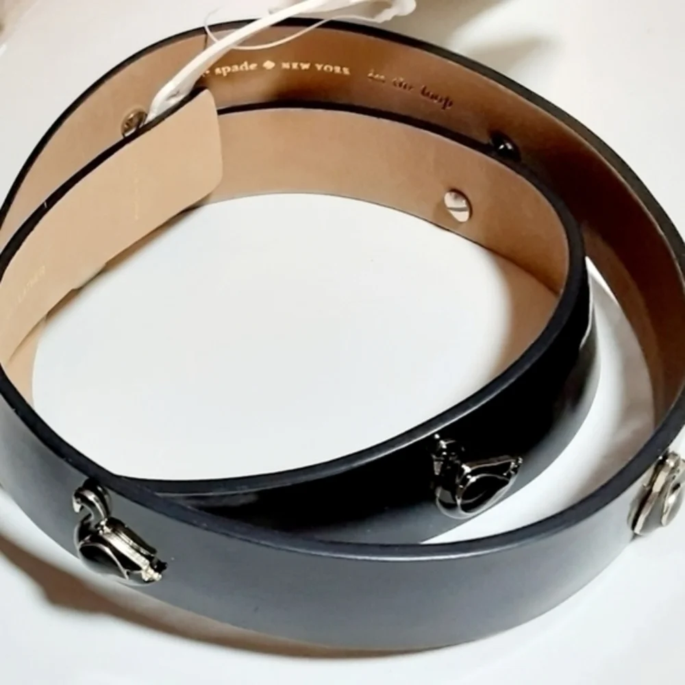 Kate Spade New York Black Ducks Belt